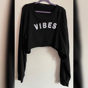 Long Sleeve Crop Sweatshirt